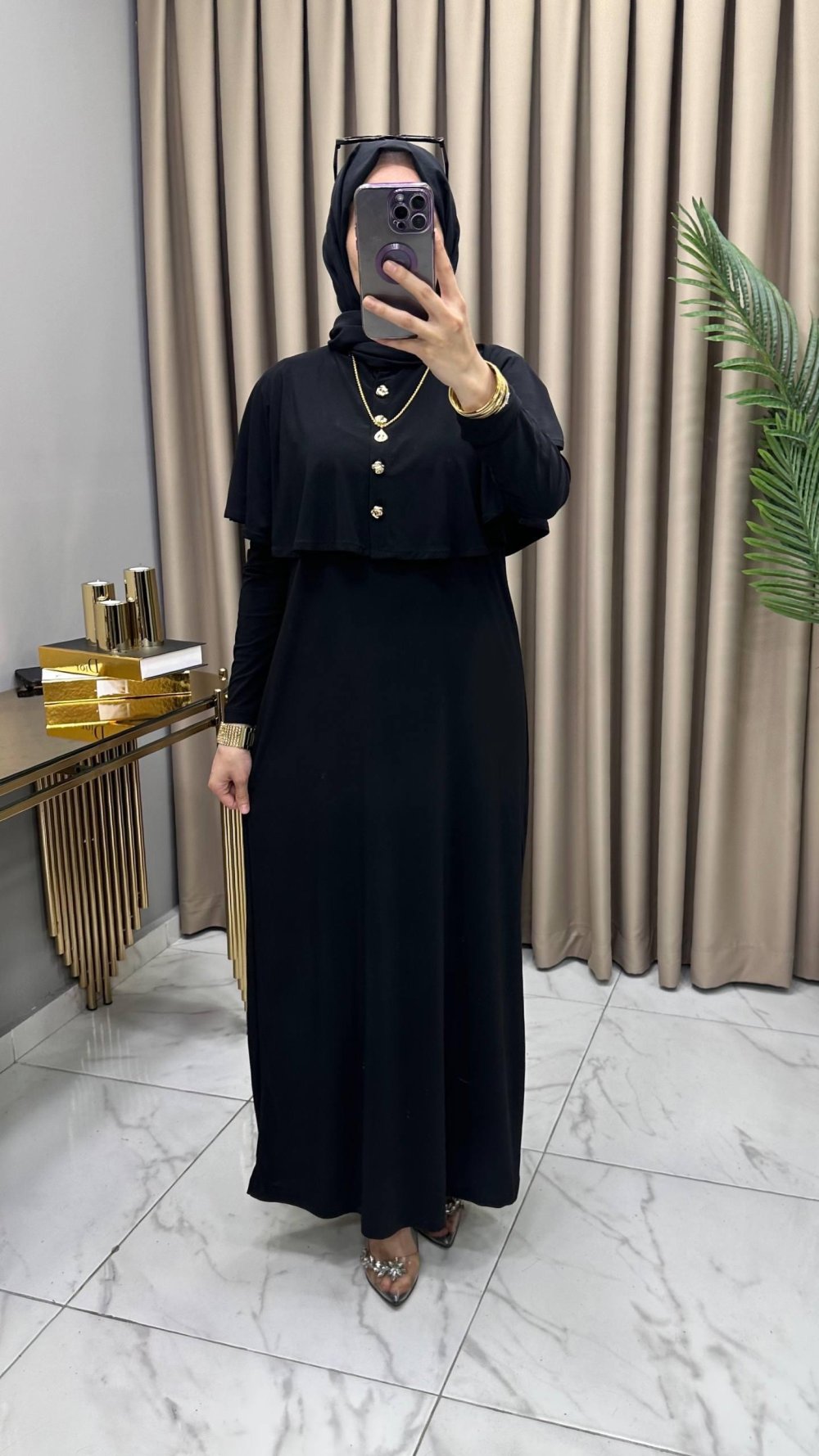 Alara Bolerolu Elbise — Siyah