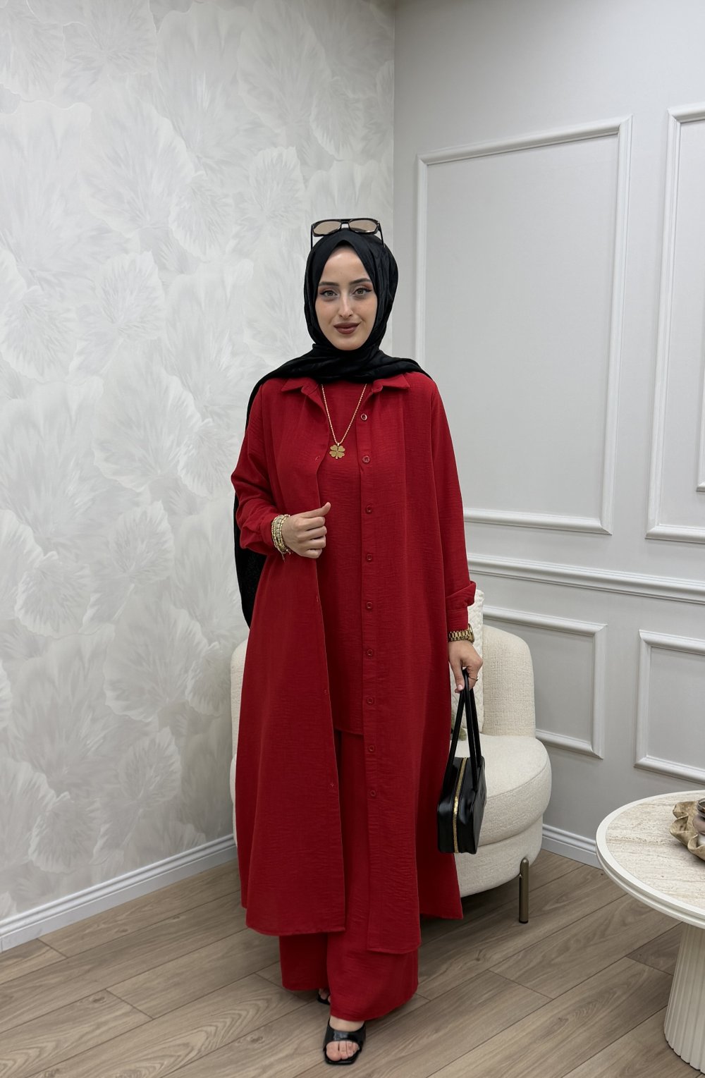 Eva 3 Lü Takım — Kırmızı